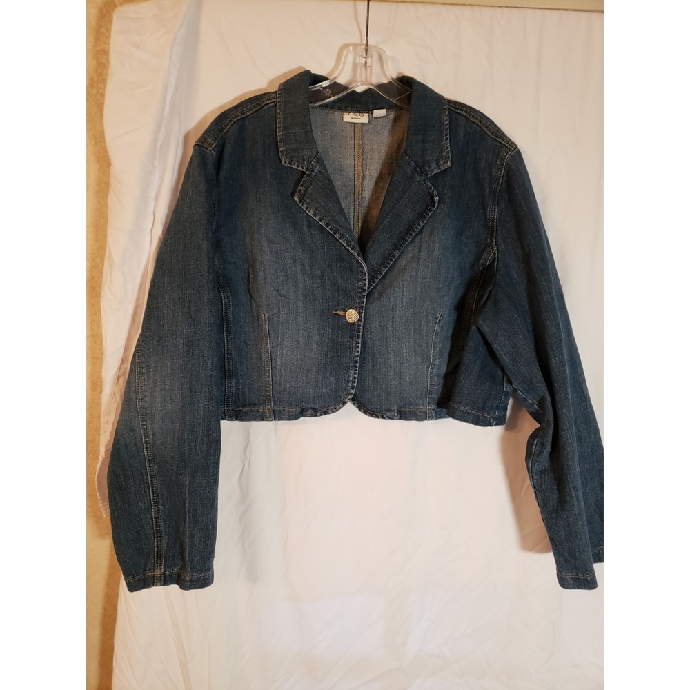 Women's Cato Cropped Jean Jacket Size 22/24 W